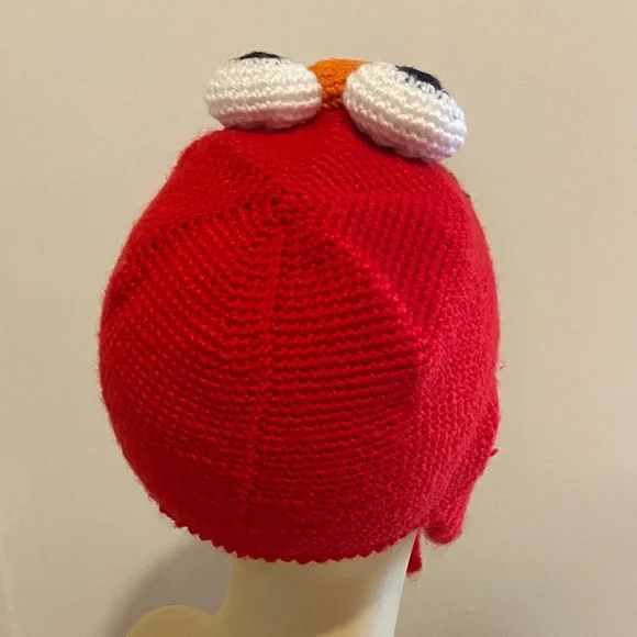 Elmo Red Knit  Hat - Picture 4 of 4